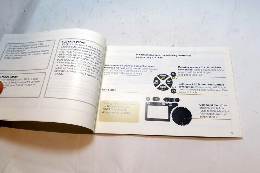 Nikon F N6006 Speedlight Flash Photography Instruction manual