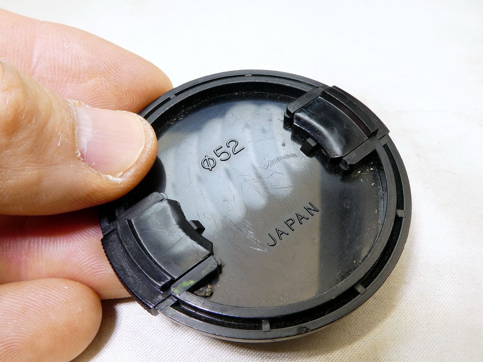 Marexar 52mm  Lens Front Cap snap on type vintage plastic black