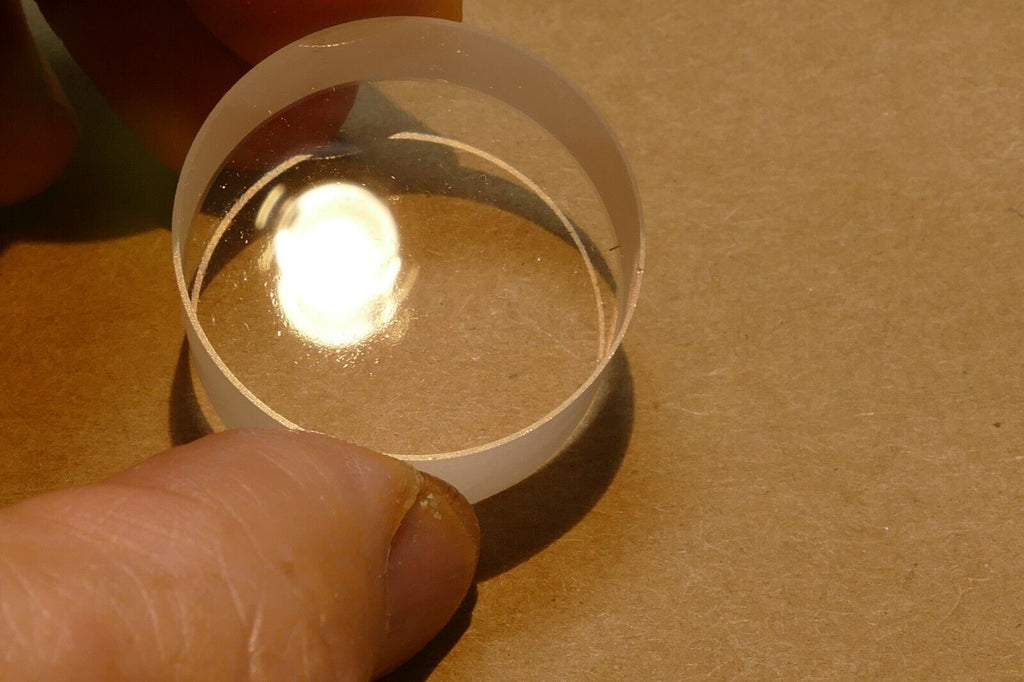 Quartz Optical Flat: 1.25" Diameter 5/8" thick 1/10 Wave Double Surface 16X32mm