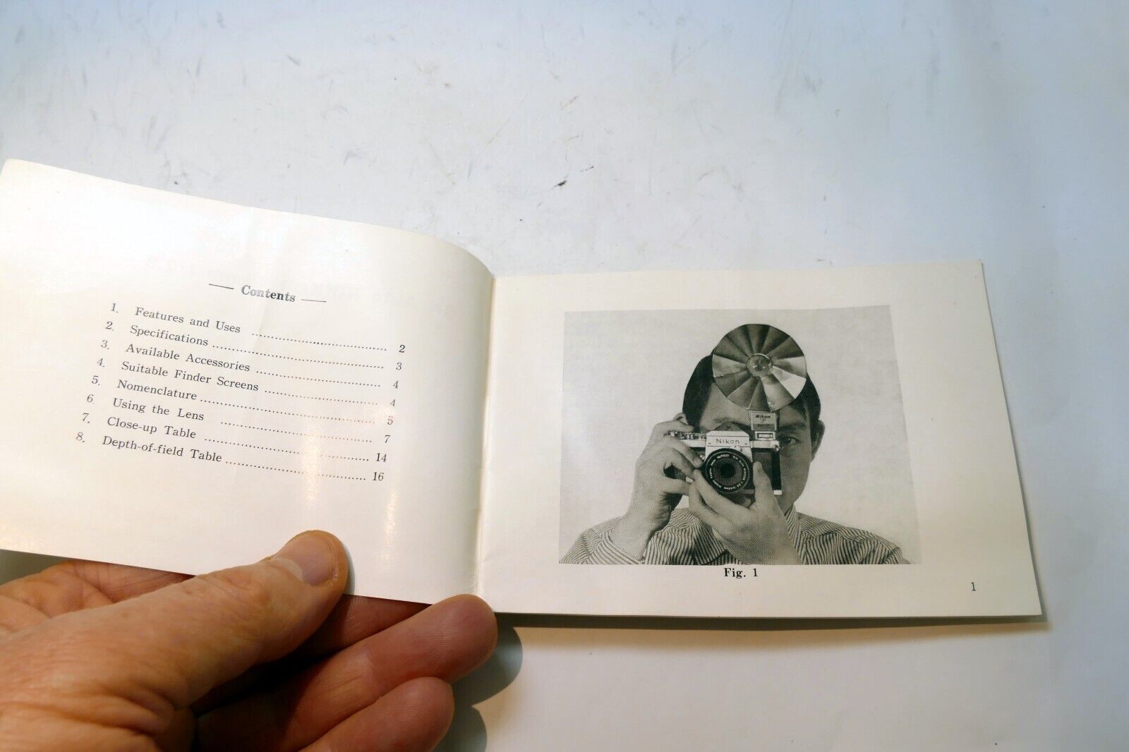 Nikon GN Nikkor 45mm f2.8 F LENS Instruction Guide Manual 1969