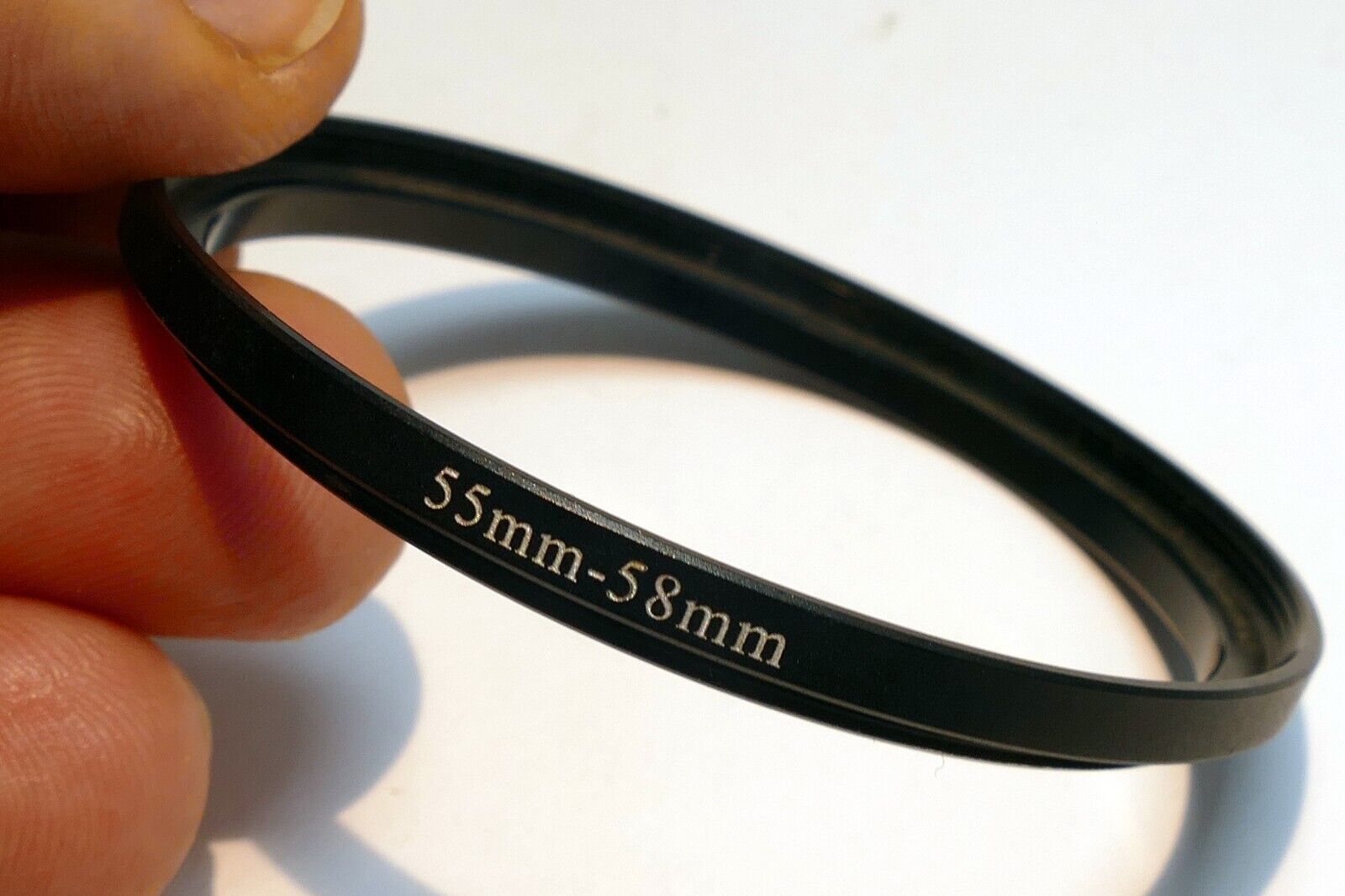 55mm to 58mm male to female threads step Up ring adapter