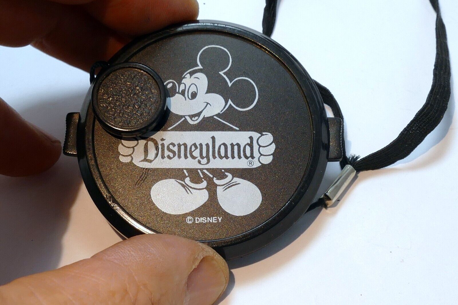 Disneyland 52mm Lens Cap for   camera snap on type vintage Disney Mickey mouse