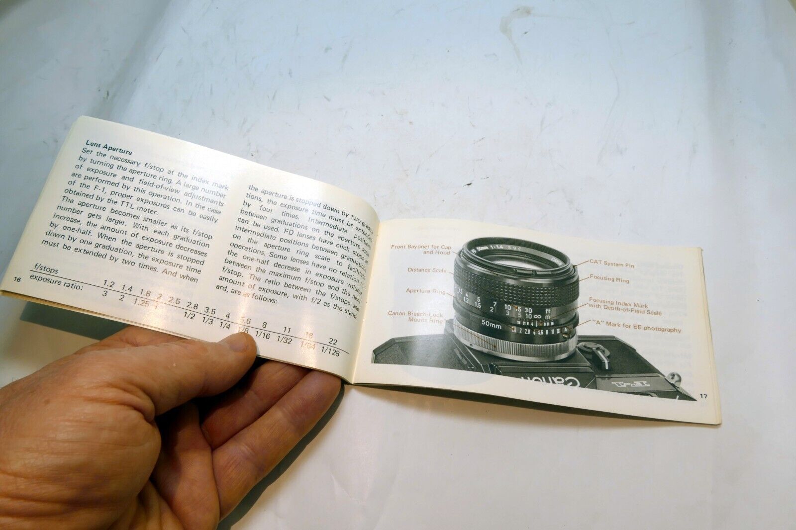 Canon FD lens Sales Brochure guide List for  F-1