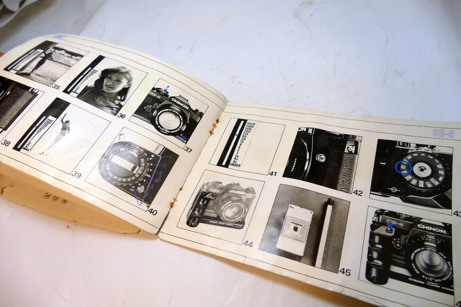 Chinon CE-4 35mm SLR Camera manual ILLUSTRATED GUIDE instructions  English EN