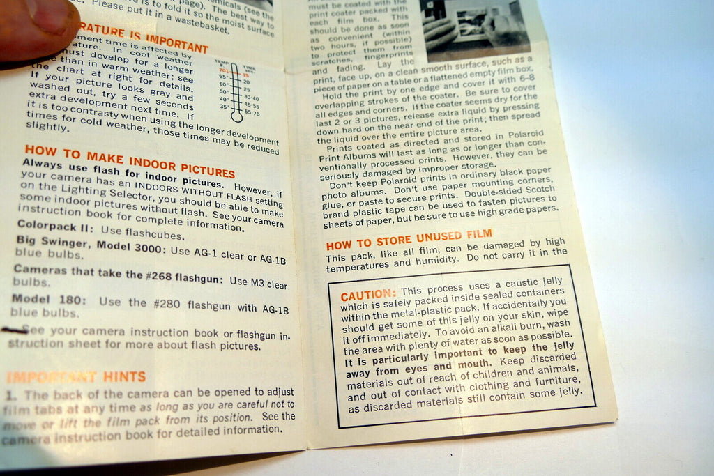 Brochure for Polaroid Type 108 Land film 3 1/4 X 4 1/2 " 