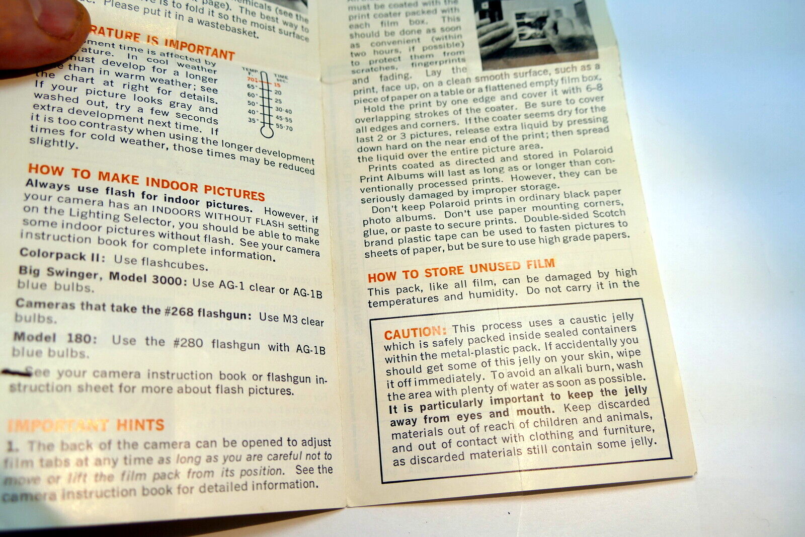 Brochure for Polaroid Type 108 Land film 3 1/4 X 4 1/2 " 
