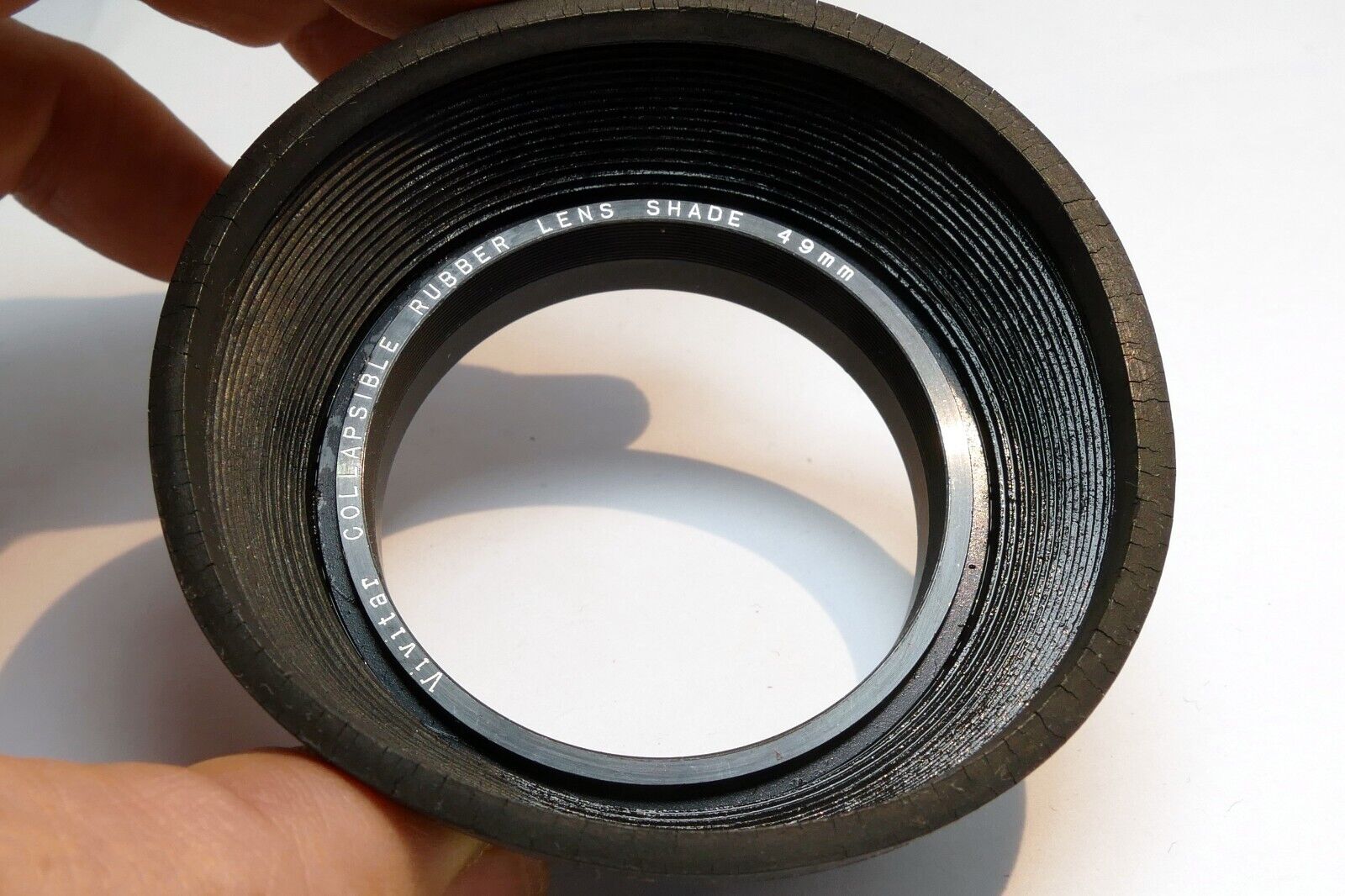 Vivitar 49mm Metal Lens Hood Shade rubber rigid threaded