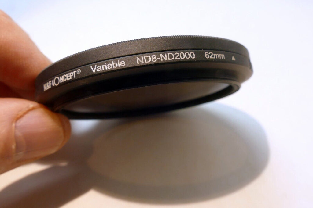 K&F Concept 62mm Filter Neutral Density Variable ND8-ND2000 3-11 Stop adjustable
