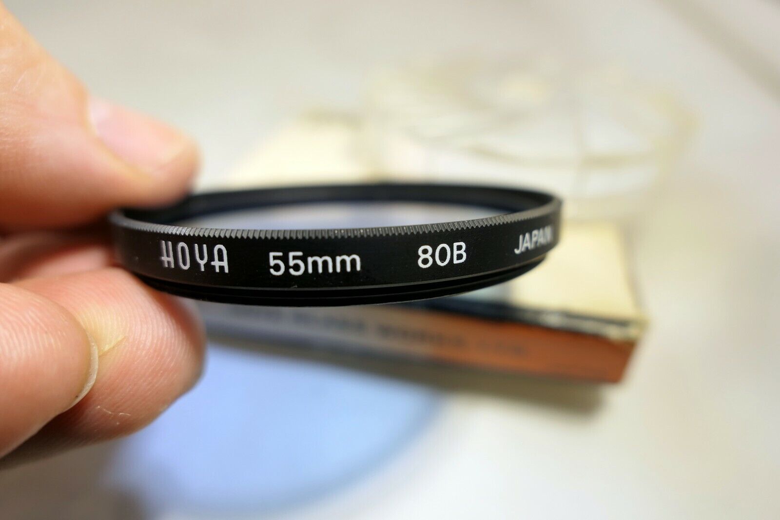 Hoya 55mm 80B Blue Lens filter made in Japan