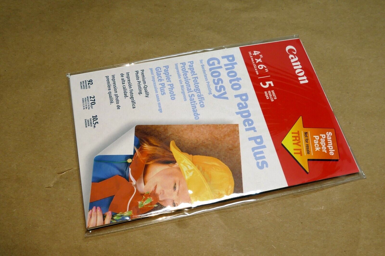 Canon Photo Paper Plus GlossyI, 4 x 6 Inches, 5 Sheets 4X6"