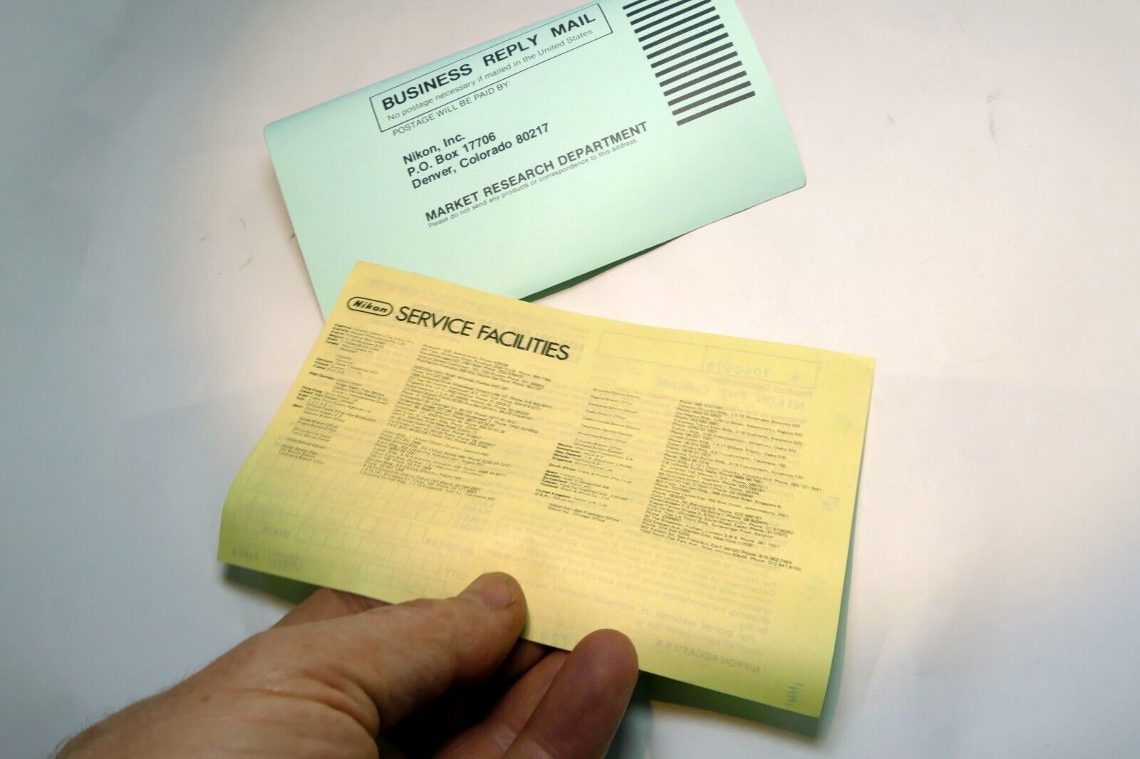 Nikon vintage warranty card (expired) for FM2 Chrome camera  EN