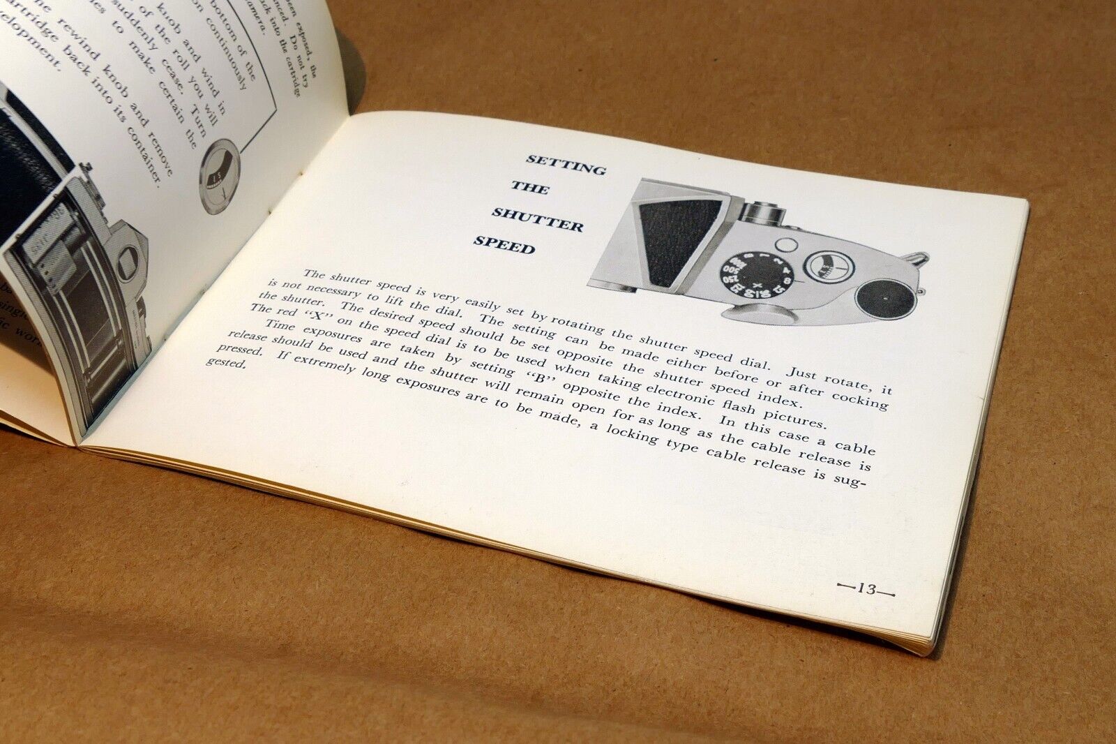 Miranda Model F camera Instruction Manual Guide (E) English
