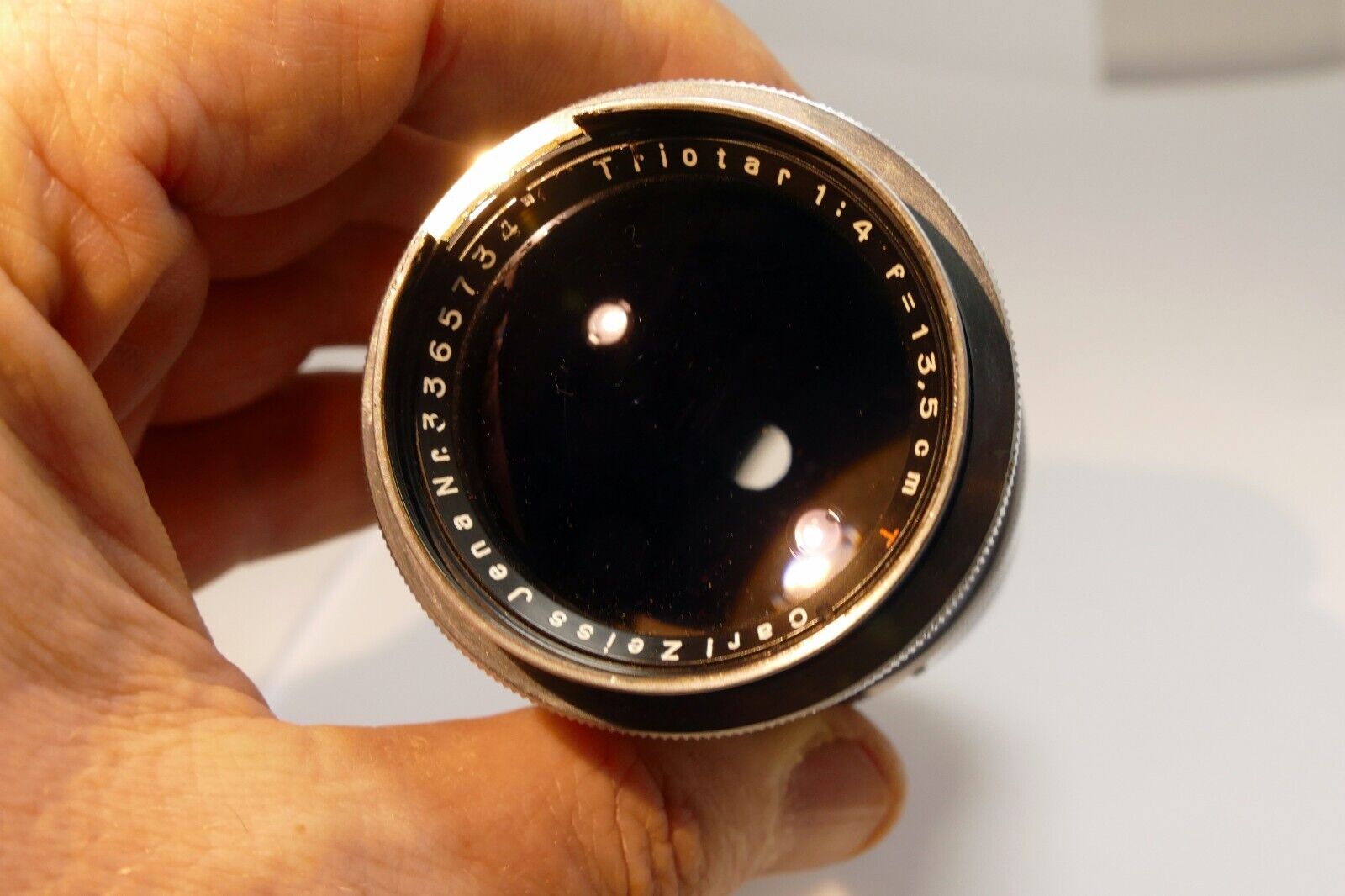 Carl Zeiss Jenna Triotar 13.5cm  f4 T  Lens Exakta mount - AS IS Parts or Repair