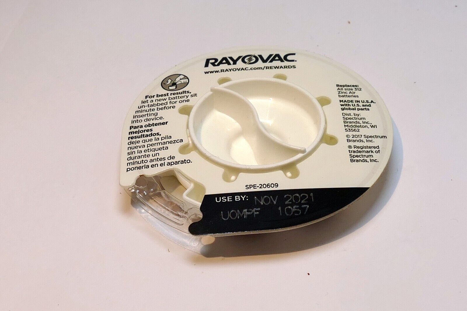 Rayovac Size 13  Hearing Aid Battery Pack of 8 / 1.45v - New; Exp. Nov. 2021