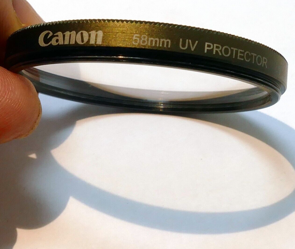 Canon 58mm Lens Protect filter for 18-55mm IS EF-s - bronze gold tone rim - OEM