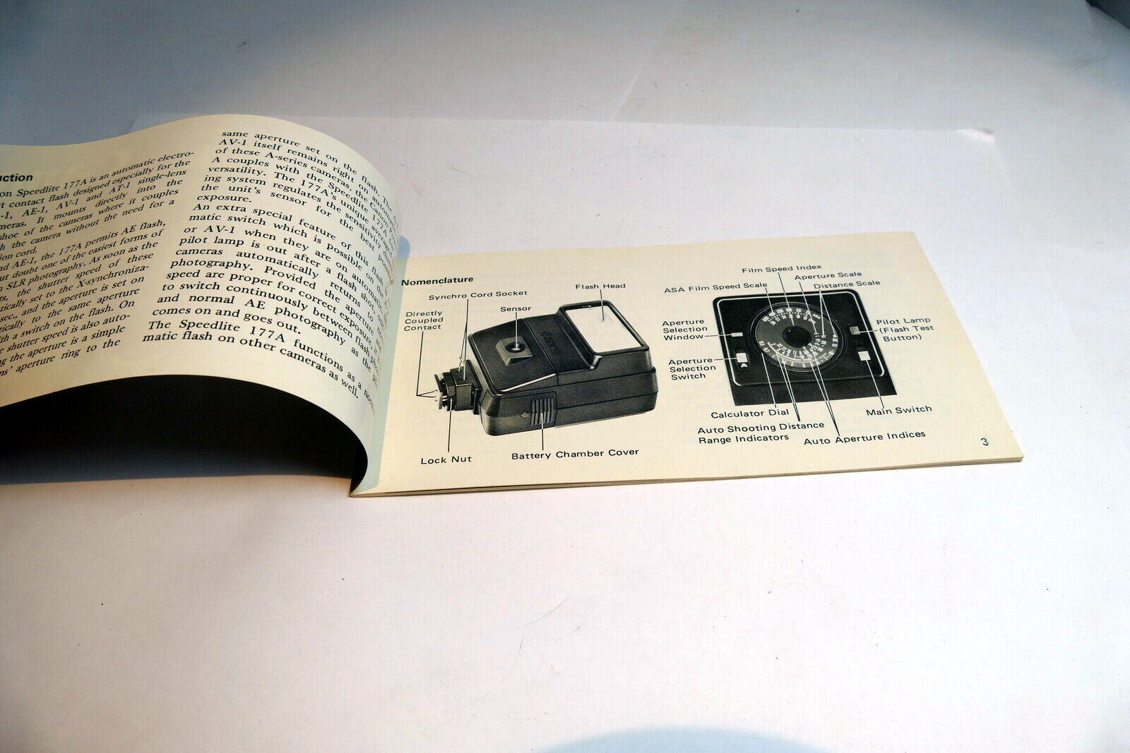 Canon Speedlight 177A flash Instructions manual Guide English E