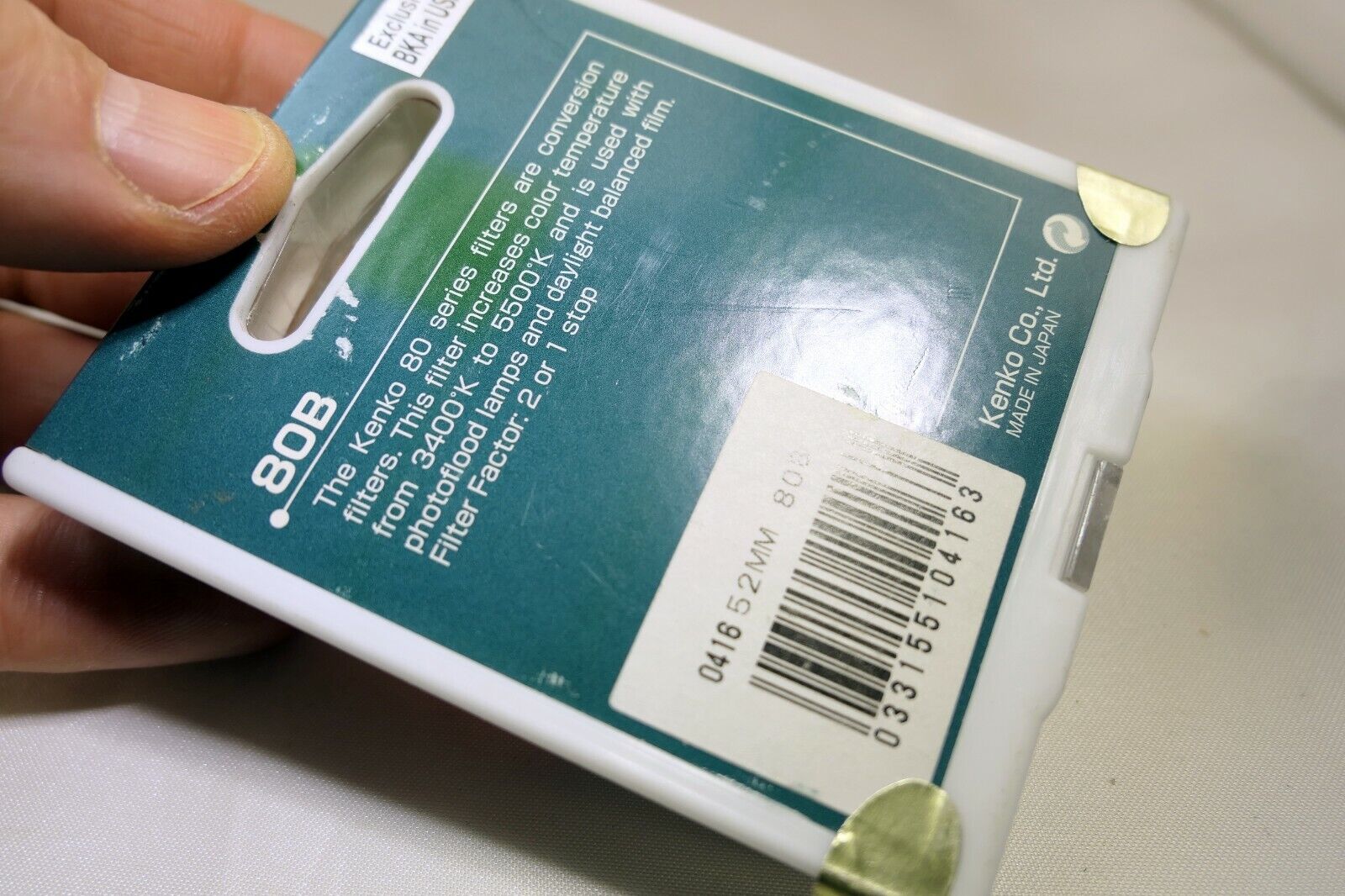 Kenko 52mm 80B Blue  Lens Filter screw in type boxed - Mint condition