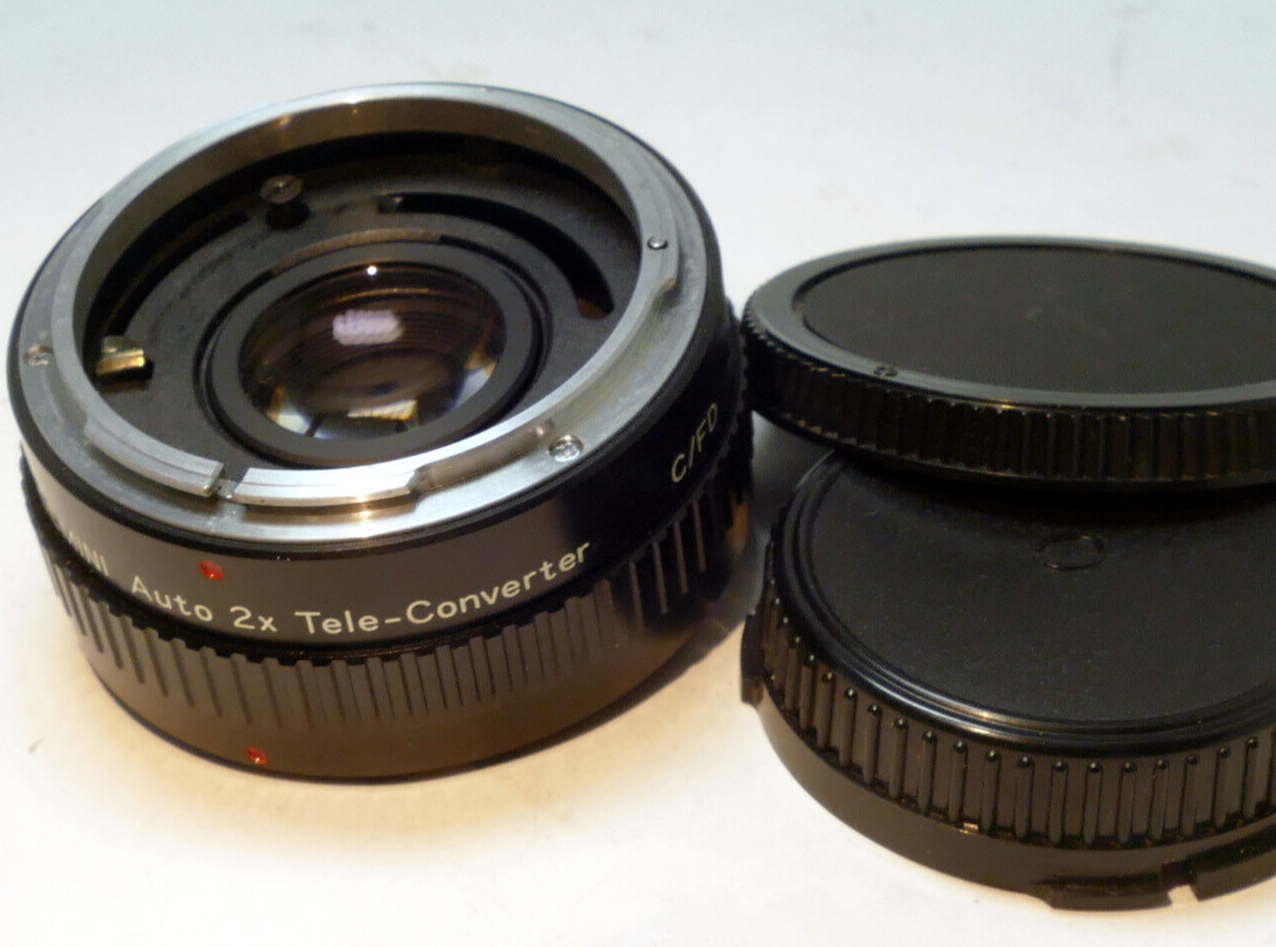 Gemini 2X Teleconverter lens Tele-plus for Canon C / FD  mount  w/ both caps