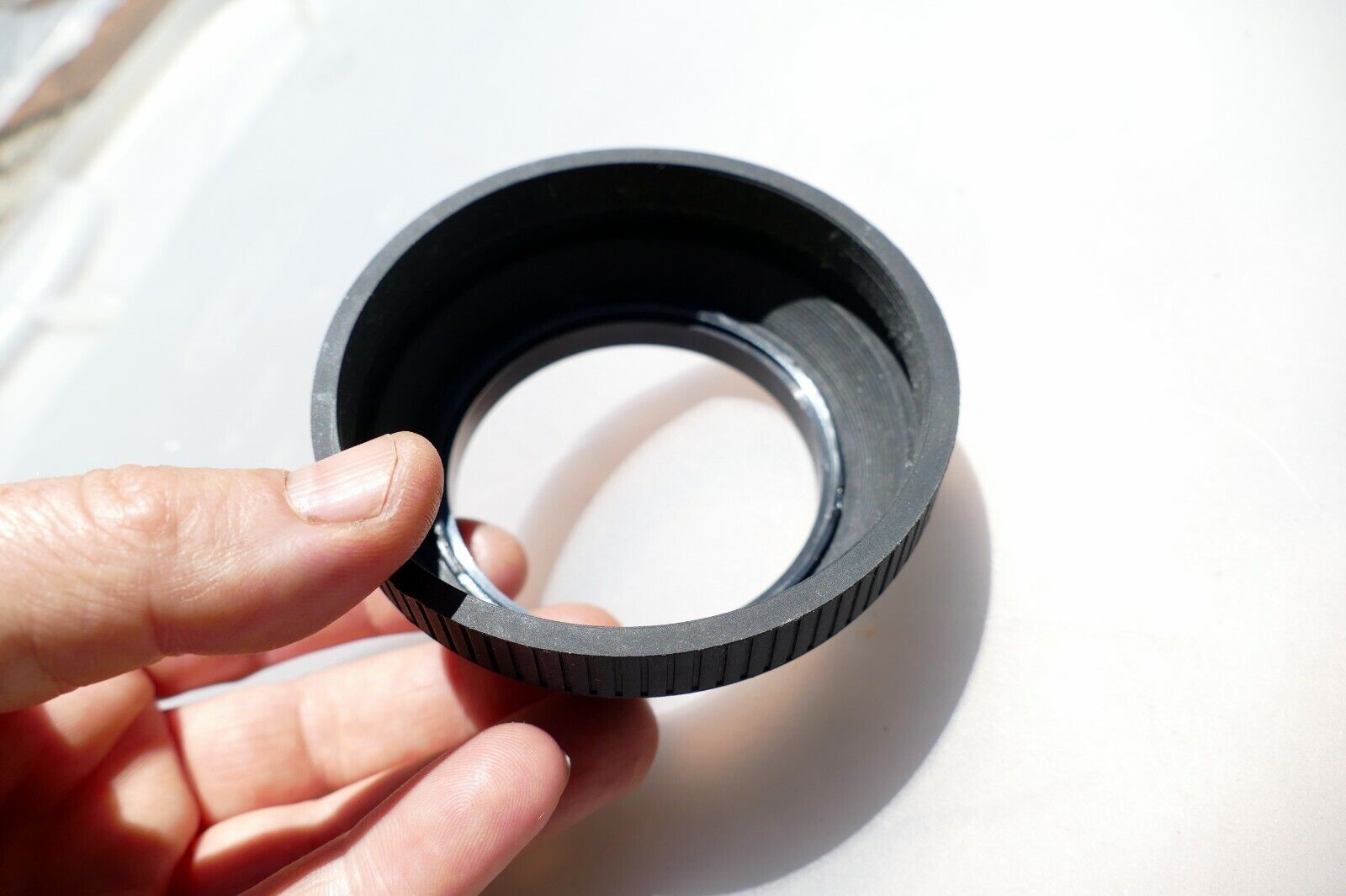 67mm Lens Rubber Hood shade double threaded for  telephoto zoom