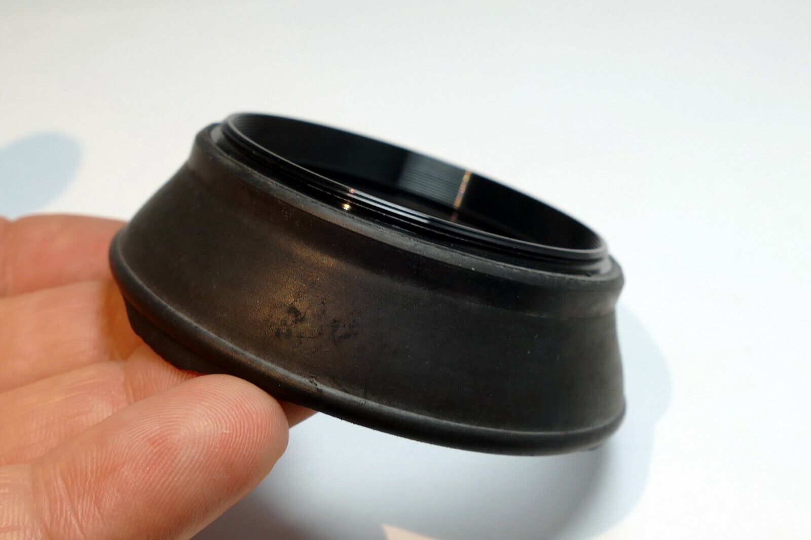58mm rubber Lens Hood Shade collapsible double threaded short