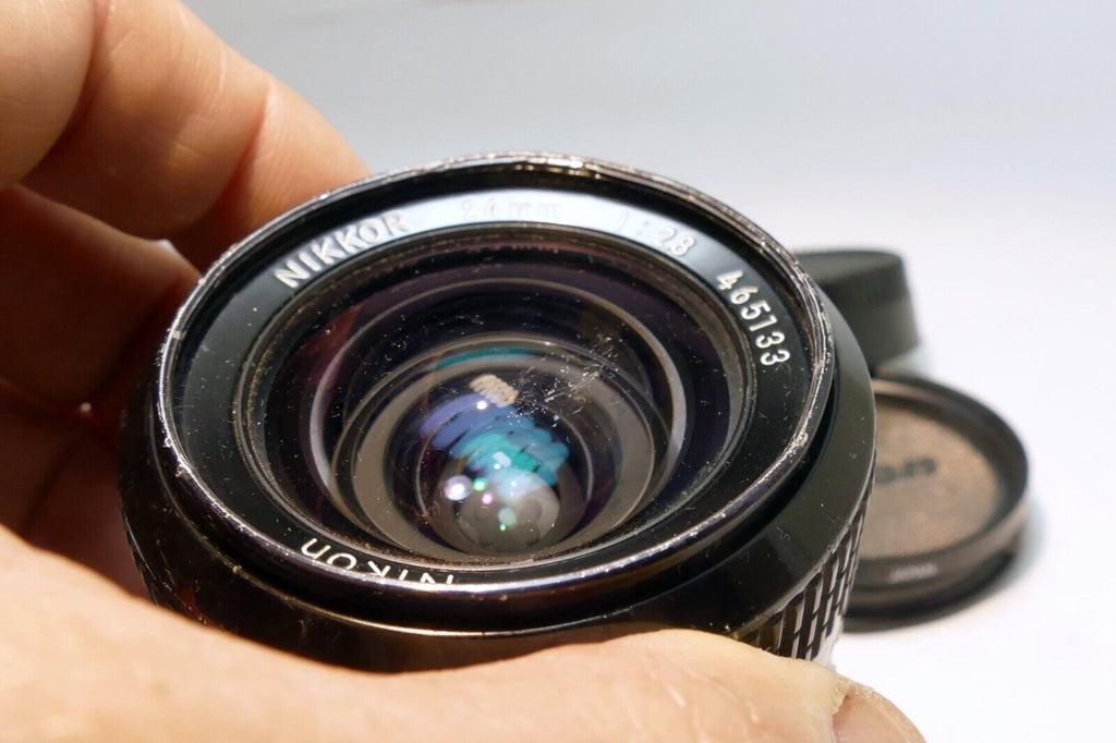 Nikon 24mm f2.8 Ai Lens prime Wide angle with fungus webbing inside - AS IS read