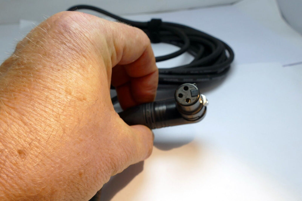 XLR M-F Male to Female 3 pin Audio Cable  20 feet extension adapter 90 deegree
