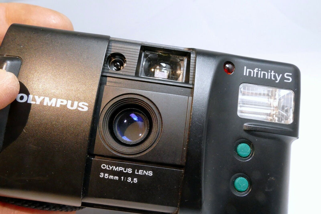 Olympus Inifnity S 35mm camera w/ 35mm f3.5 lens -  for parts AS IS