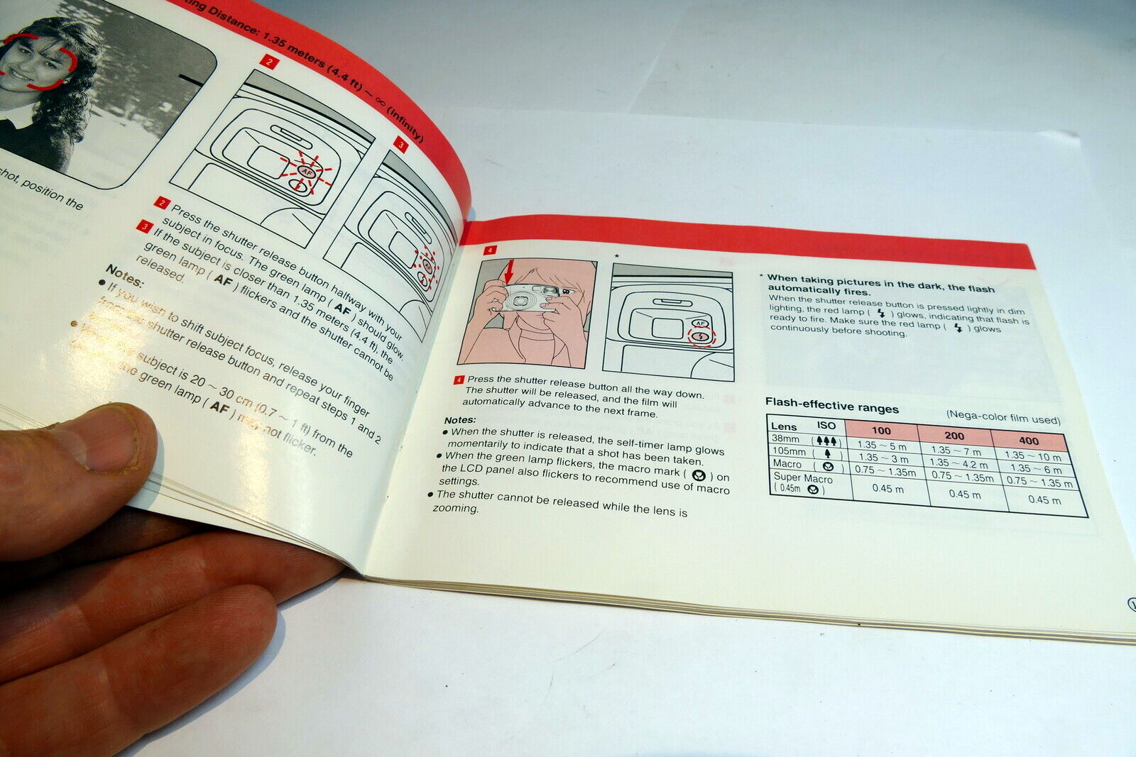Pentax zoom 105 Super Date camera Instructions Owner's manual Guide English E