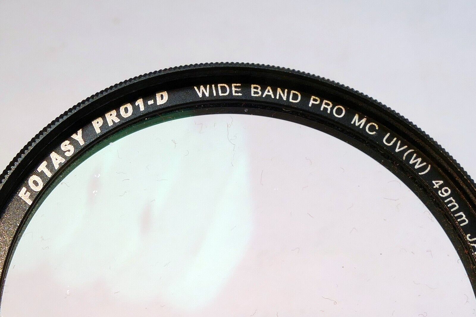 Fotasy 49mm MC UV Filter Pro1D Wide Band low slim profile angle