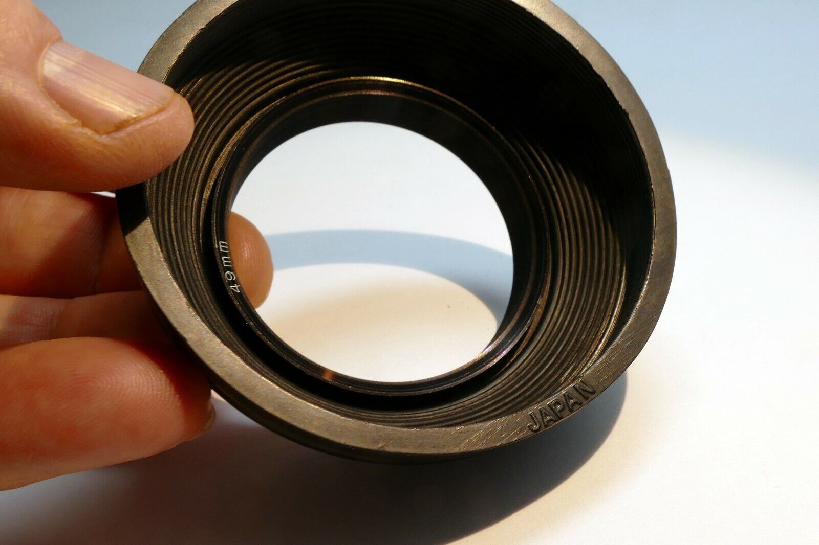 49mm rubber lens hood shade  genuine OEM made in Japan for 50mm f1.8 f1.7 lenses