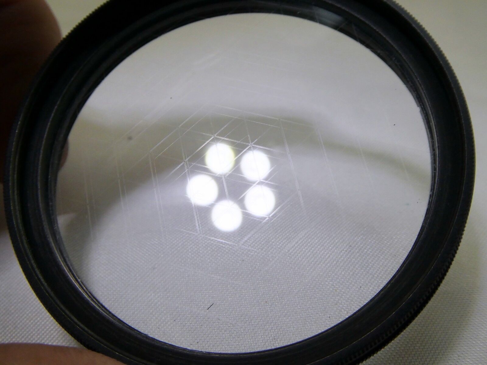 Adjustable angle 6 Star Cross Screen CS 55mm Lens Filter  rotating rim