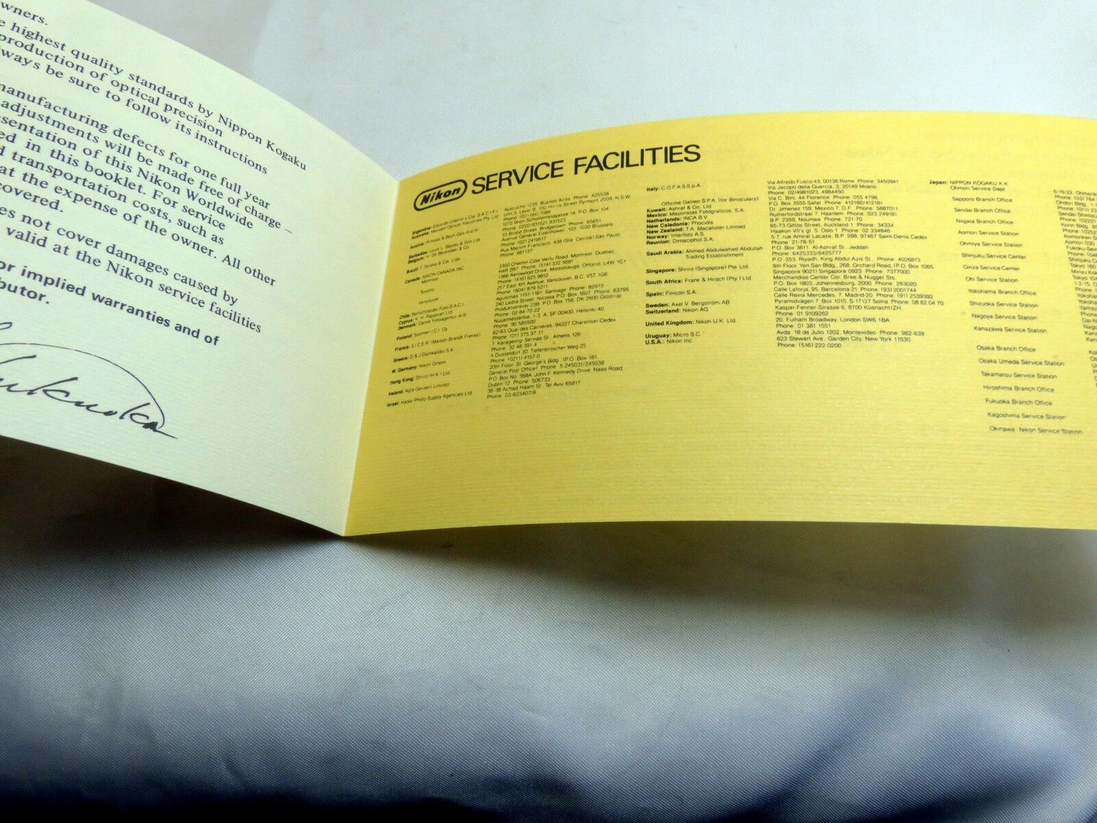 Nikon Micro Nikkor 200mm f4 IF Ai Lens  warranty card vintage