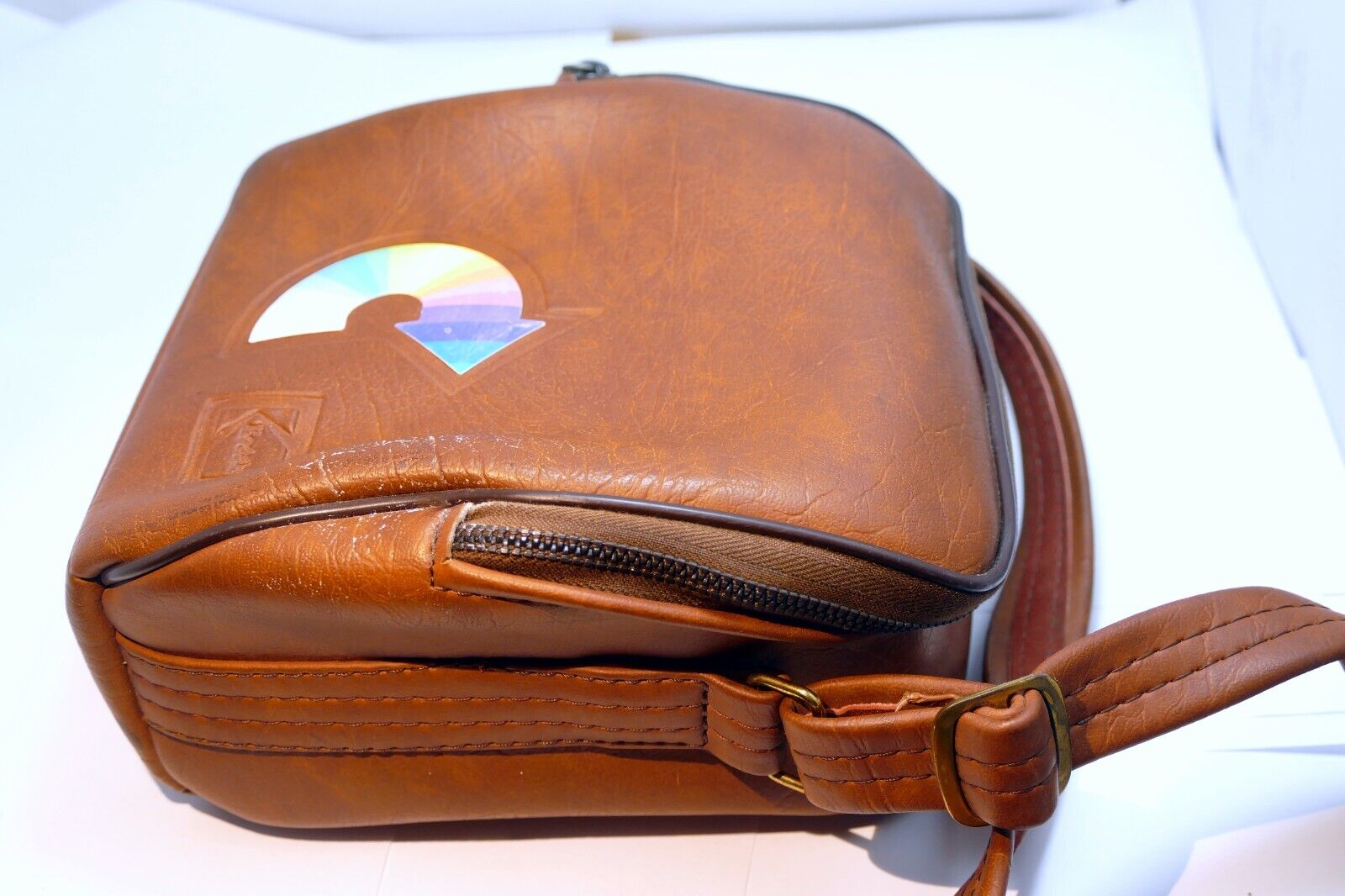 Kodak Polaroid Camera  Case vintage 7X7X3" w/ Rainbow - genuine