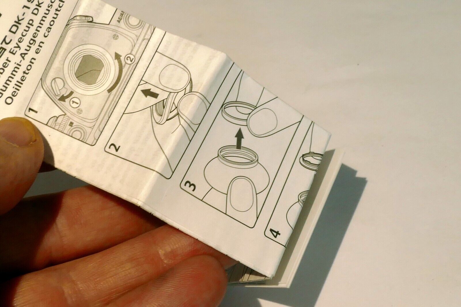 Nikon DK-19 eye cup rubber Instruction Guide owner's manual EN SP GR FR