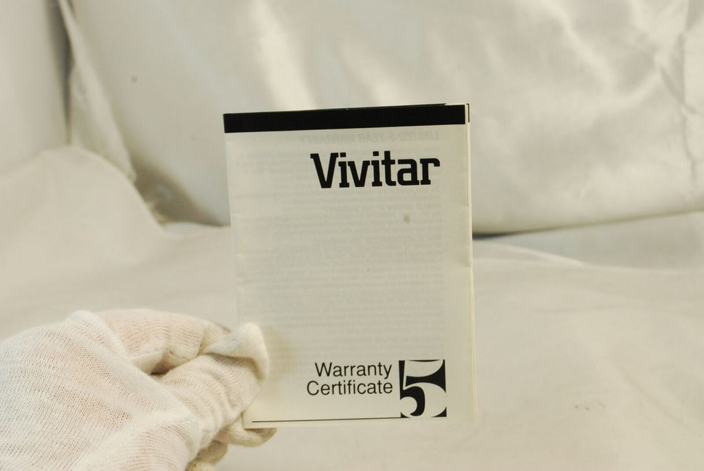 Vivitar 80-210mm f4.5/-5.6 Lens Manual Guide and warranty 6102086