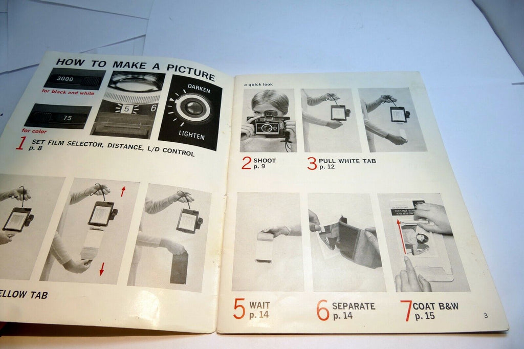Polaroid Colorpack II  camera Operating Instruction Book Manual Guide