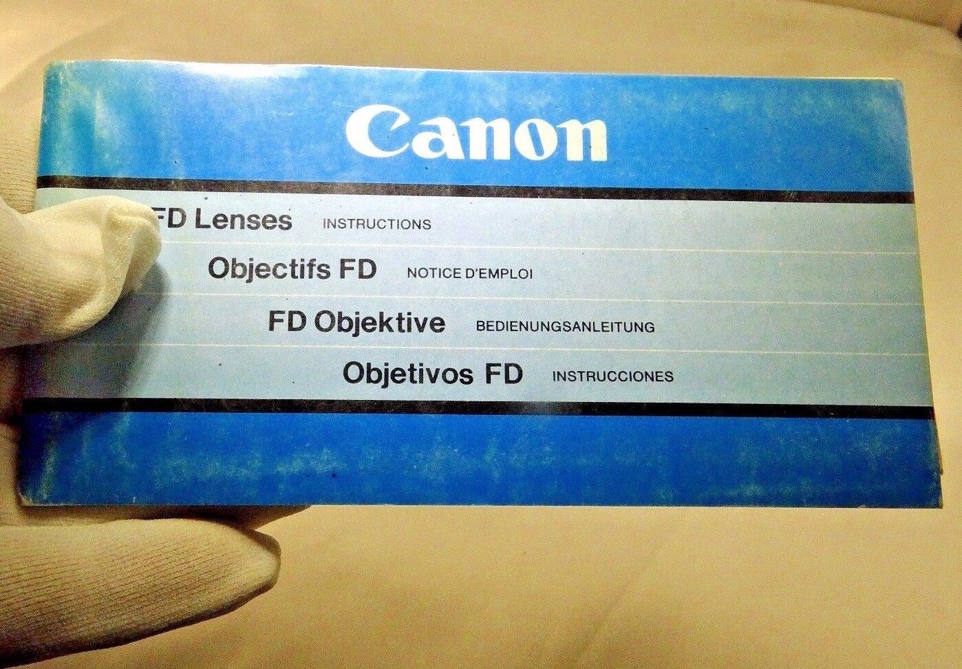 Canon FD Lens Instructions Accessory Guide English 60 pages EN D F SP