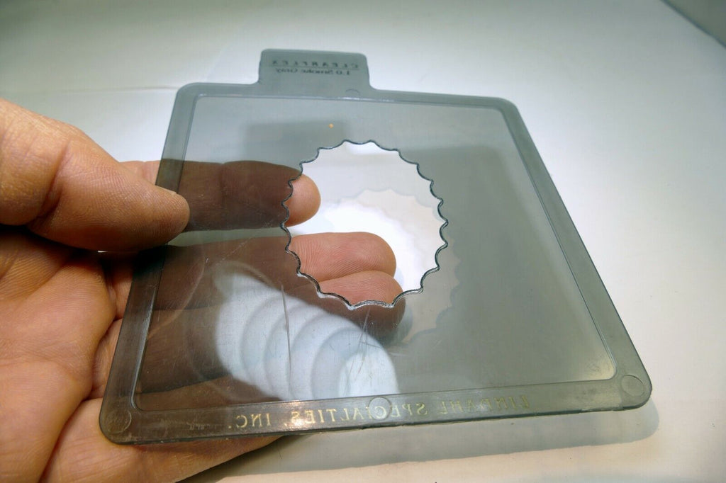 Large Vertical Oval  Lindahl Smoke Gray Vignette 4.5X4.5" Clearflex 