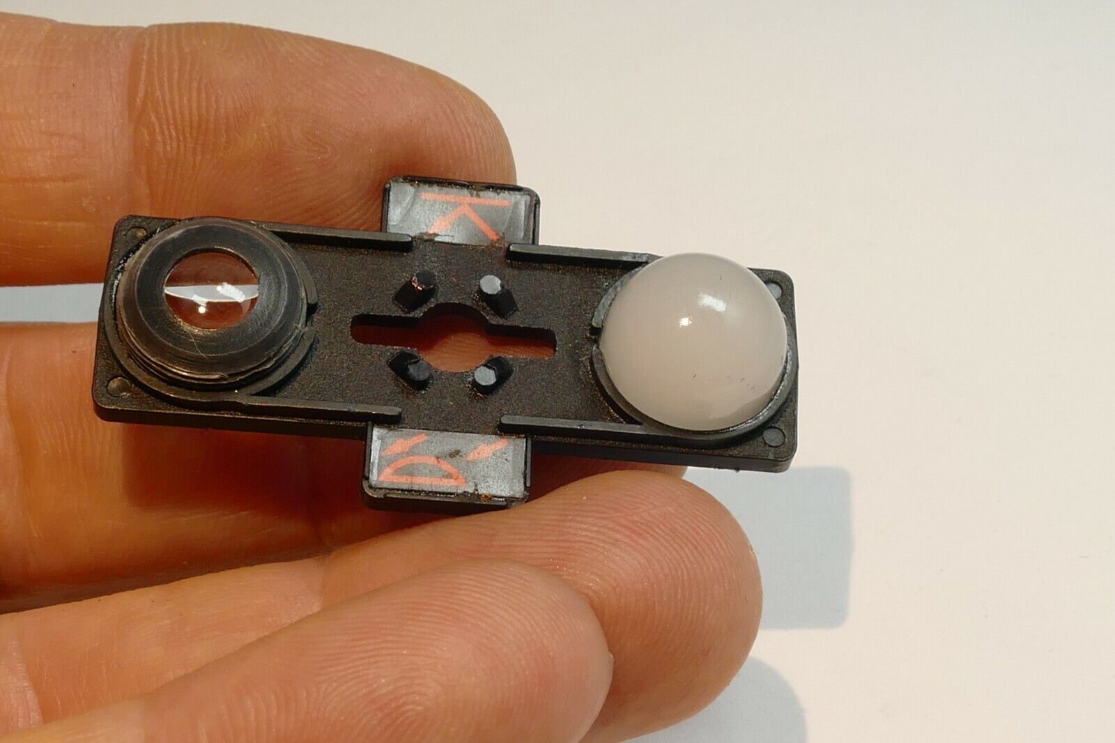 Lens filter dome clear and white