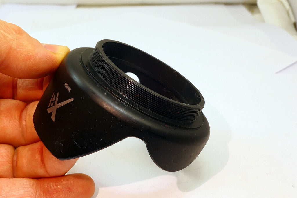 58mm Lens Hood Shade screw in plastic petal flower shaped missing retaining ring