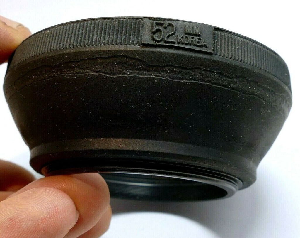 52mm Rubber Lens Hood Shade screw in type collapsible double threaded