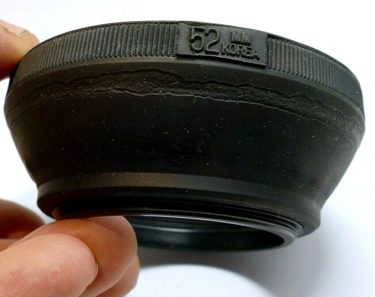 52mm Rubber Lens Hood Shade screw in type collapsible double threaded