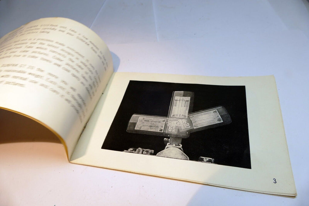 Sunpak GT 20 Flash  Guide  Book manual  how to use