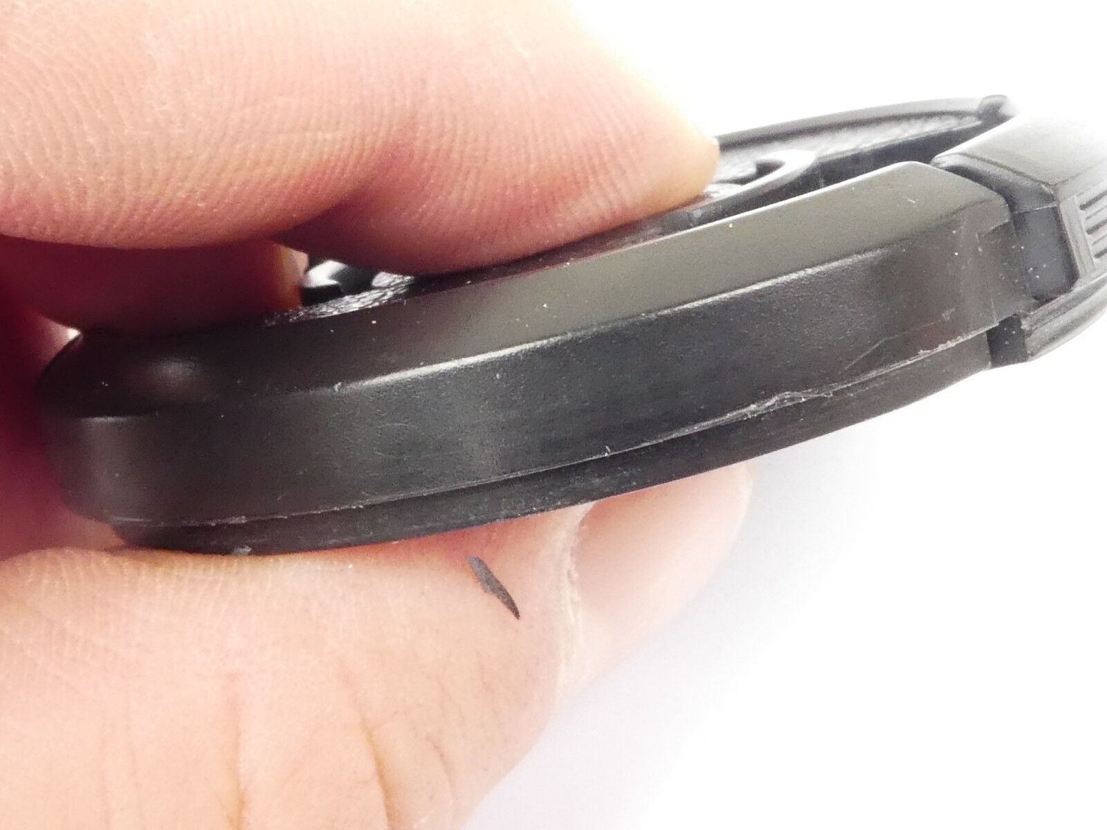 Used Hakuba 49mm Lens Front Cap Black snap-on type plastic