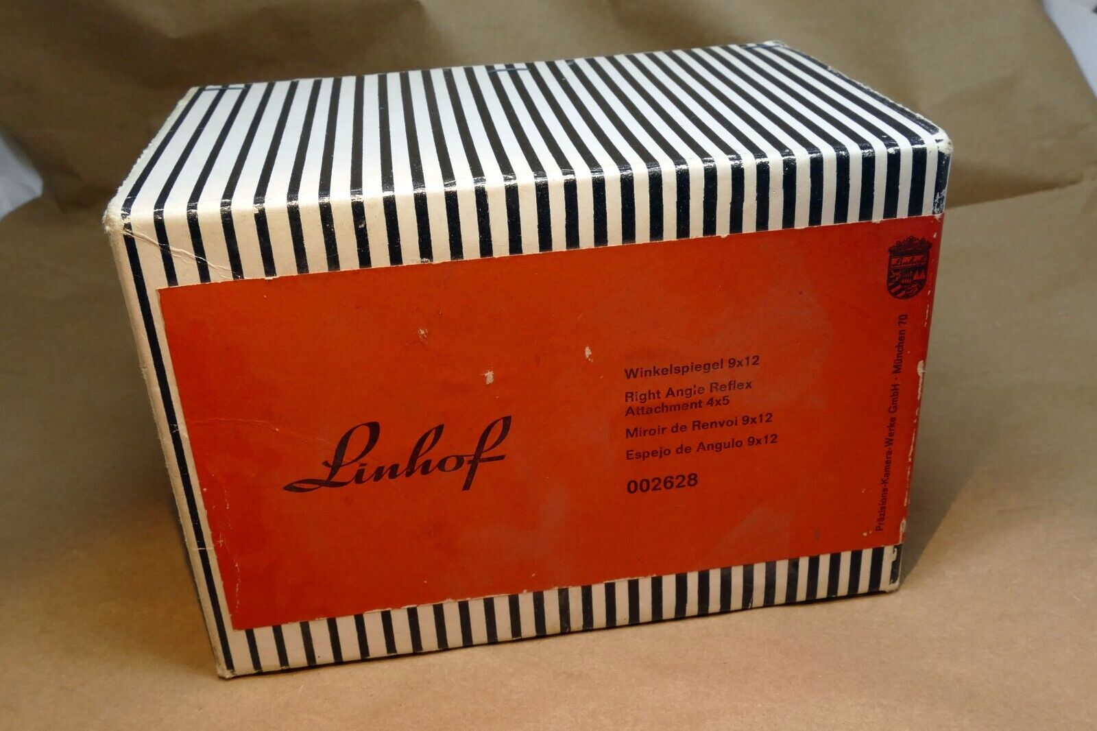 empty lens box (only) for Linhof Right Angle attachment 4X5 002628