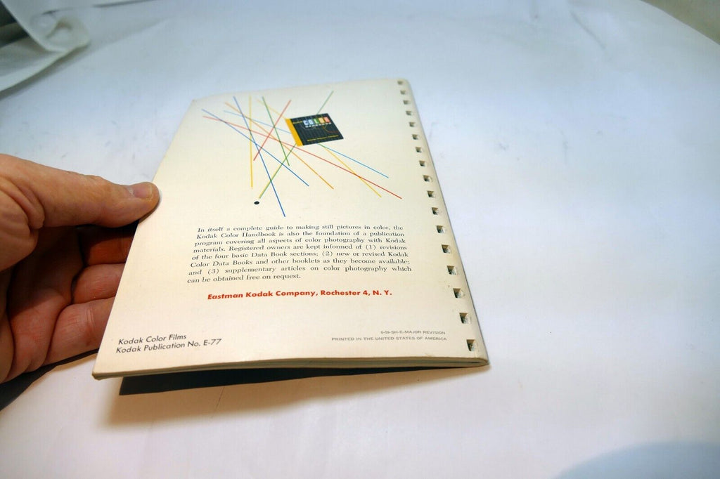 Kodak Color Films Brochure - Data Book third edition 1959 Photo guide