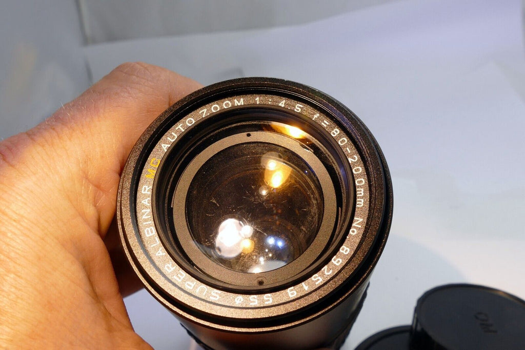 Albinar  80-200m f4.5 Lens for Olympus OM mount manual focus telephoto