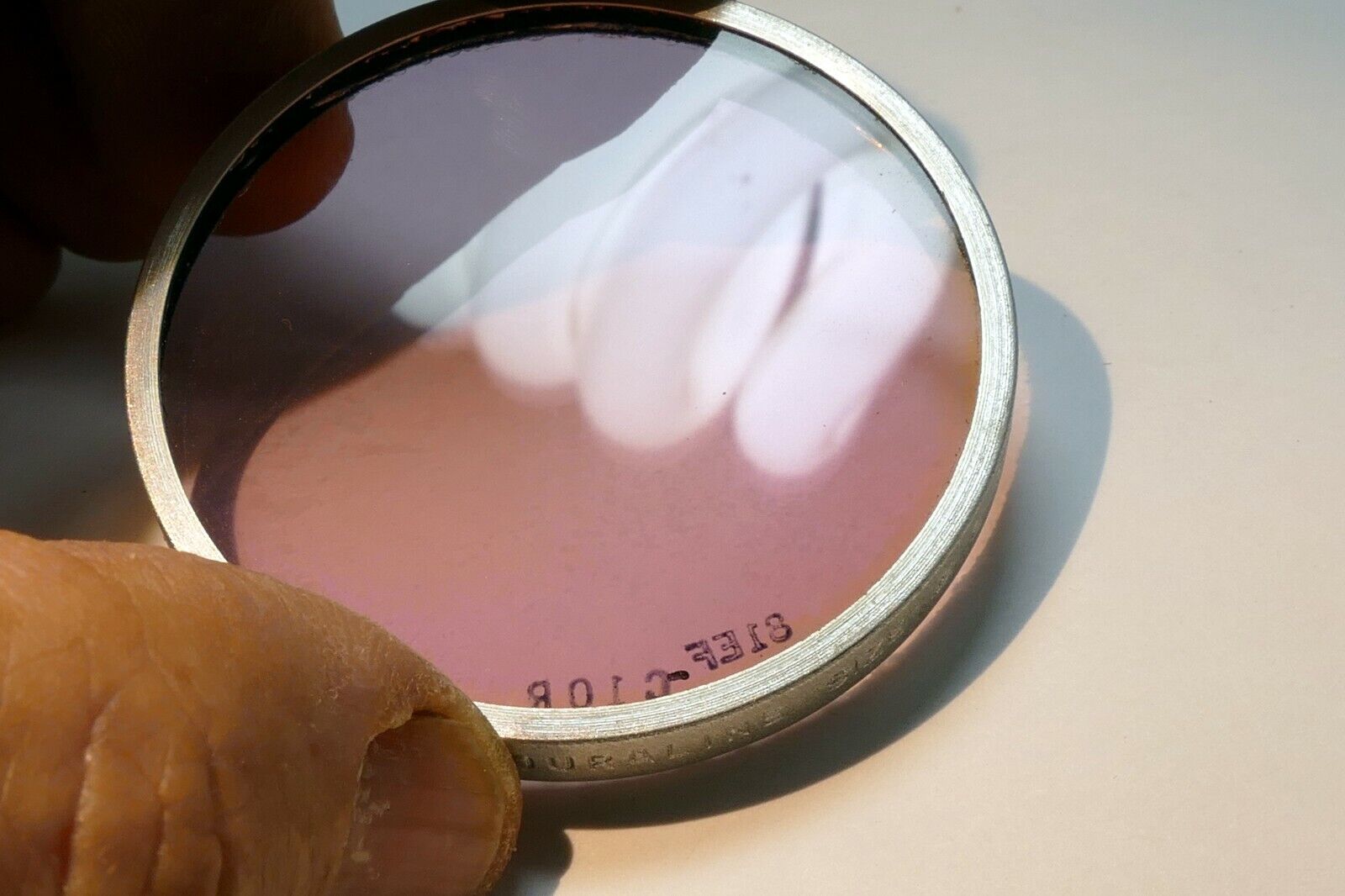 Harrison Duraline size 4 VII - 7 series lens Filter 81-C10R red magenta drop in