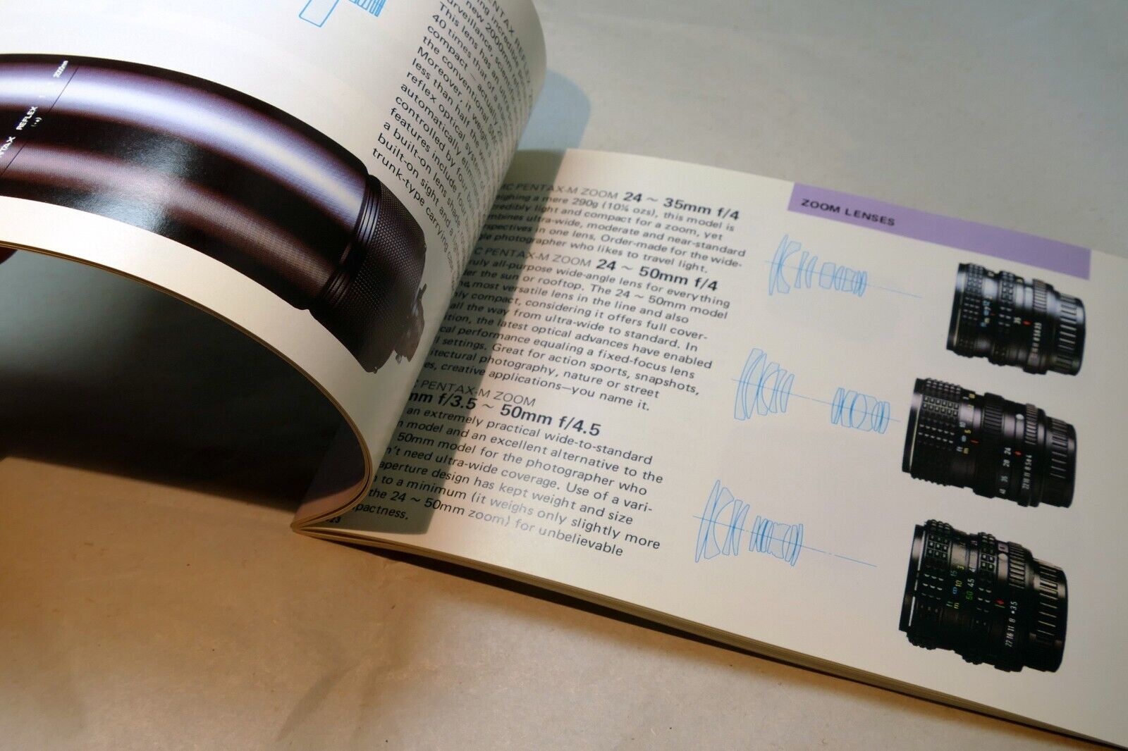 Pentax Lenses & Accessories System Information Guide 1984 PK Booklet MX LX