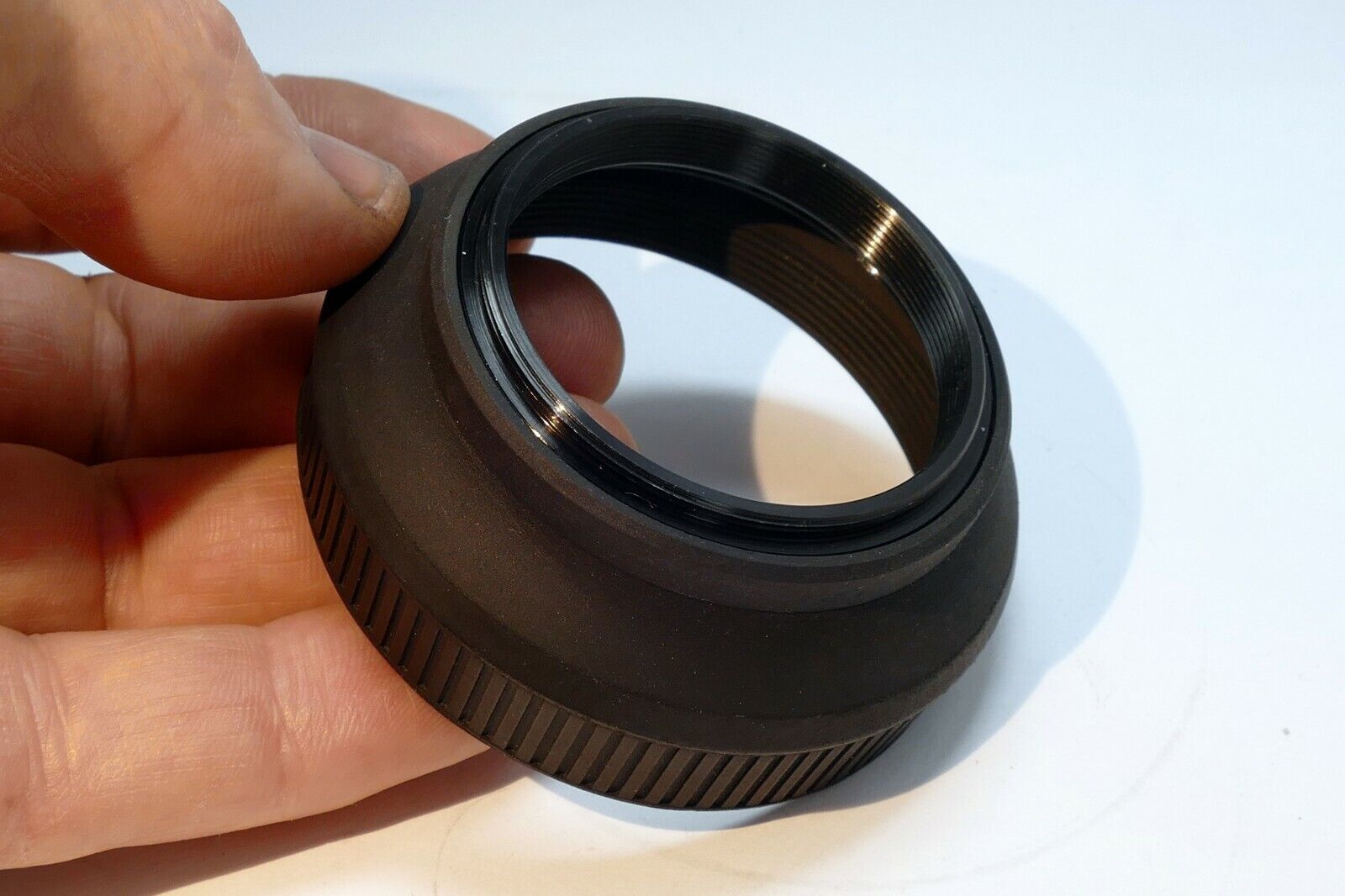 46mm screw in  Rubber Lens Hood Shade collapsible for telephoto 50mm 85mm lenses